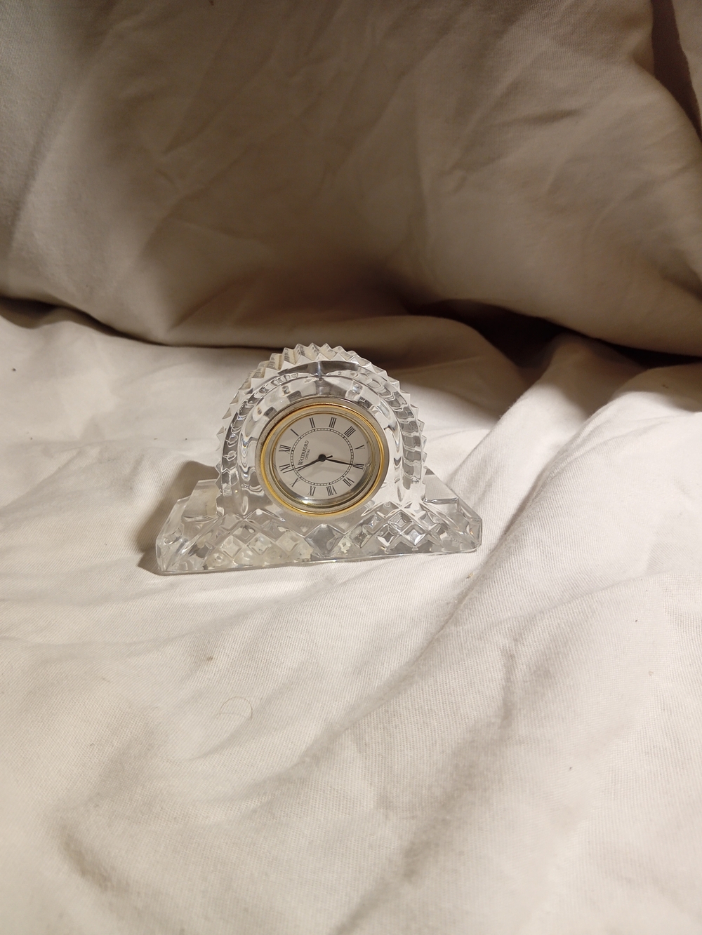 Crystal Mantel Clock Accent - Clear